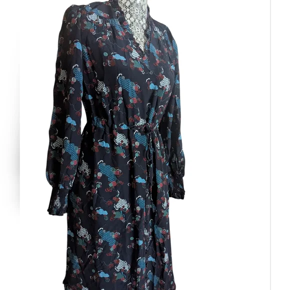 Cefinn Midi Length Silk Dress - Picture 2 of 15